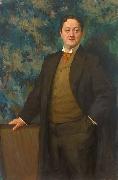 Heinrich Hellhoff Portrait des Kammersangers Paul Knupfer oil painting reproduction